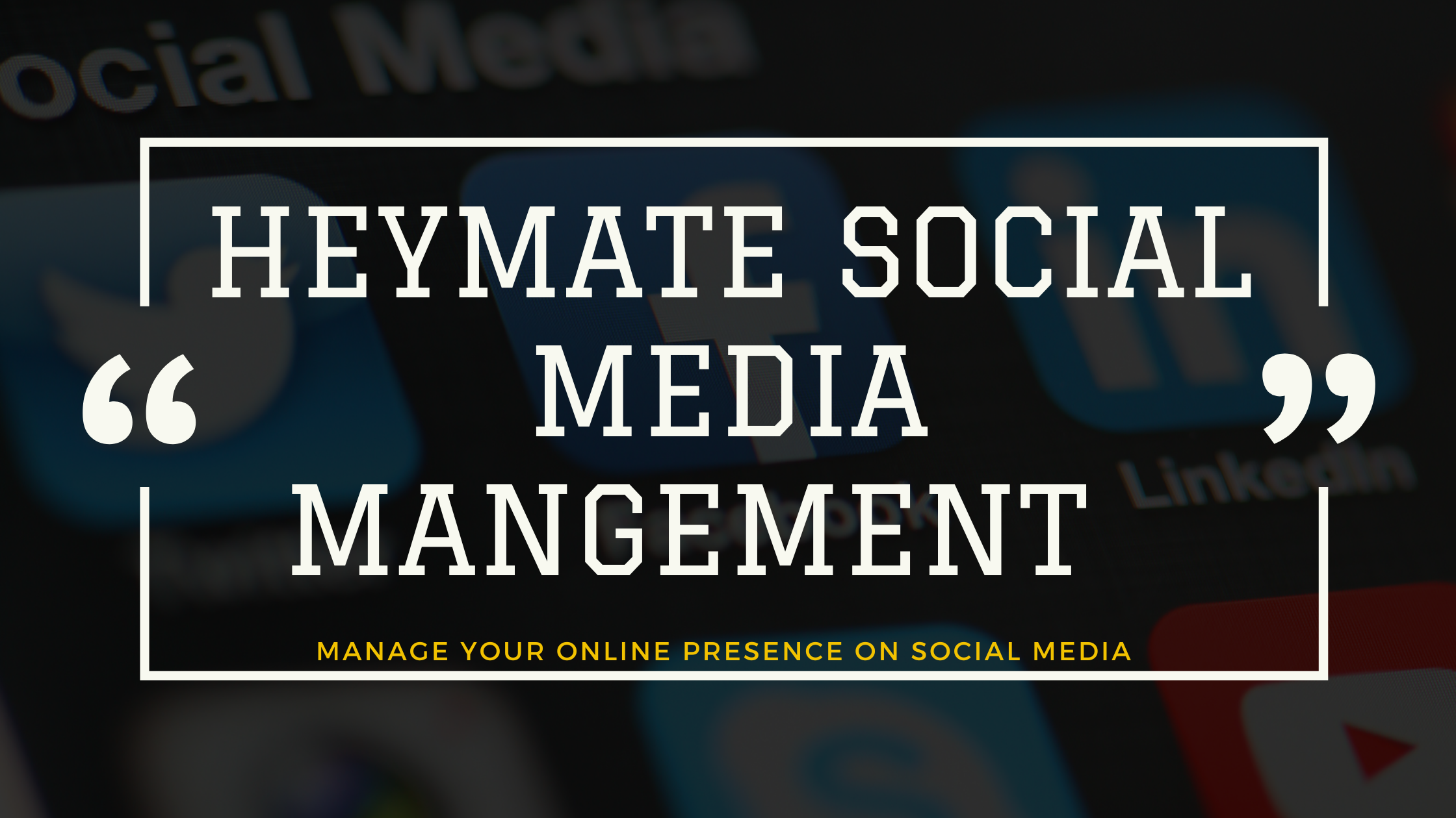 Heymate Social Media Management Services